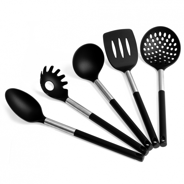 https://www.10foryou.es/wp-content/uploads/2020/11/Set-utensilios-de-cocina-de-nylon-negro-con-mango-inox-ENZA-UTE04-1-637x637.png