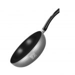wok 28cm gris con mango negro enza